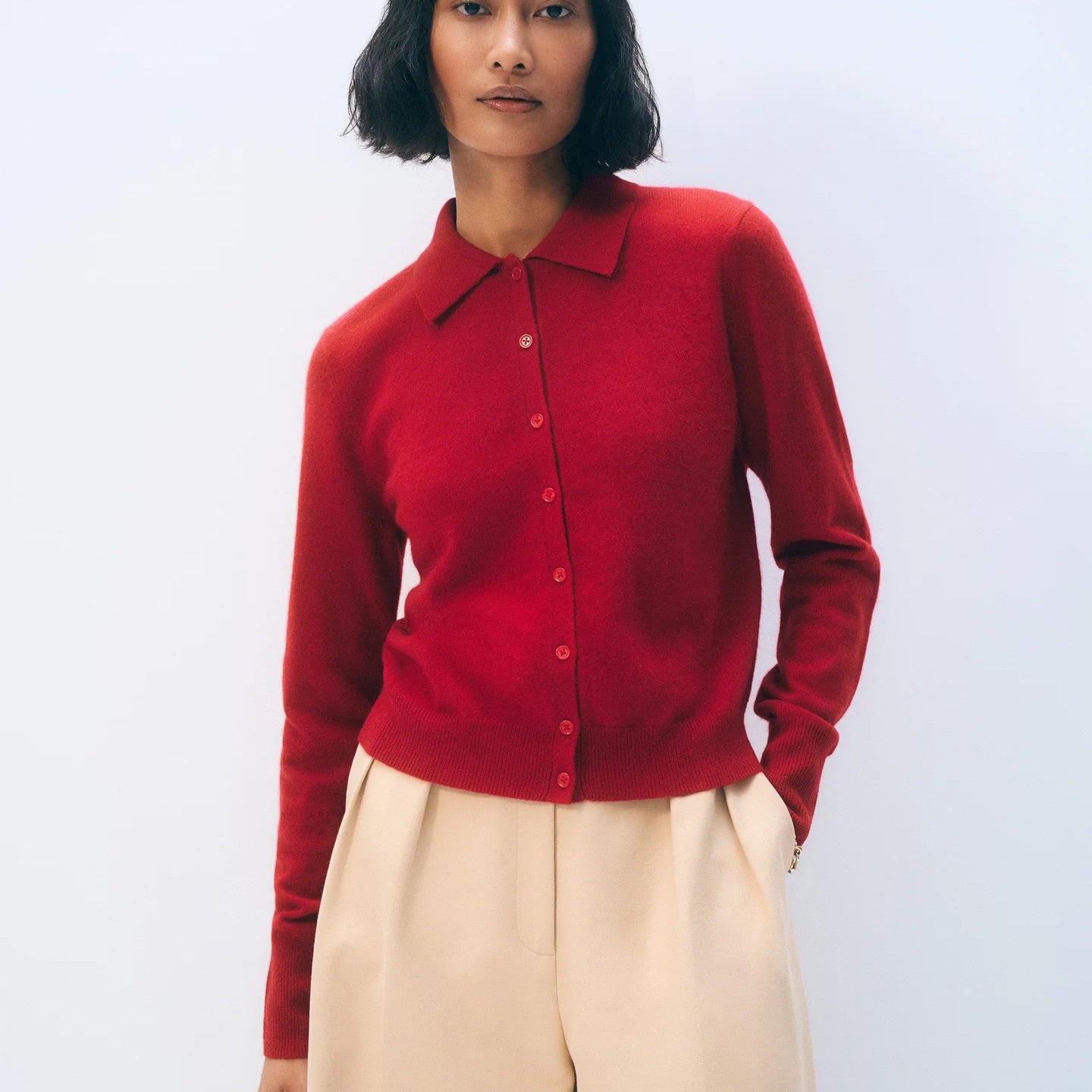 Cashmere Collared Cardigan