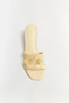 Monogram Raffia Flat Slide