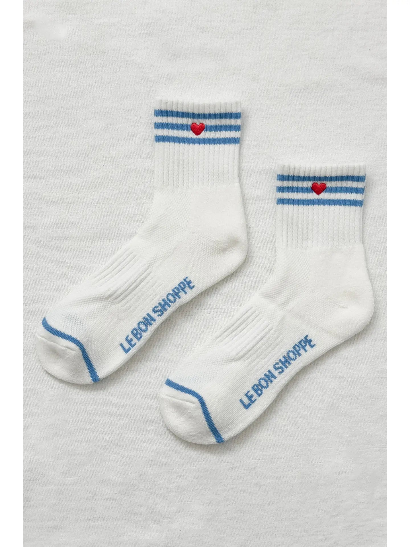 Embroidered Heart Girlfriend Socks