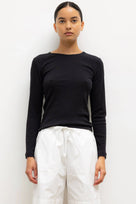 Pointelle Slim Fit Long Sleeve Tee
