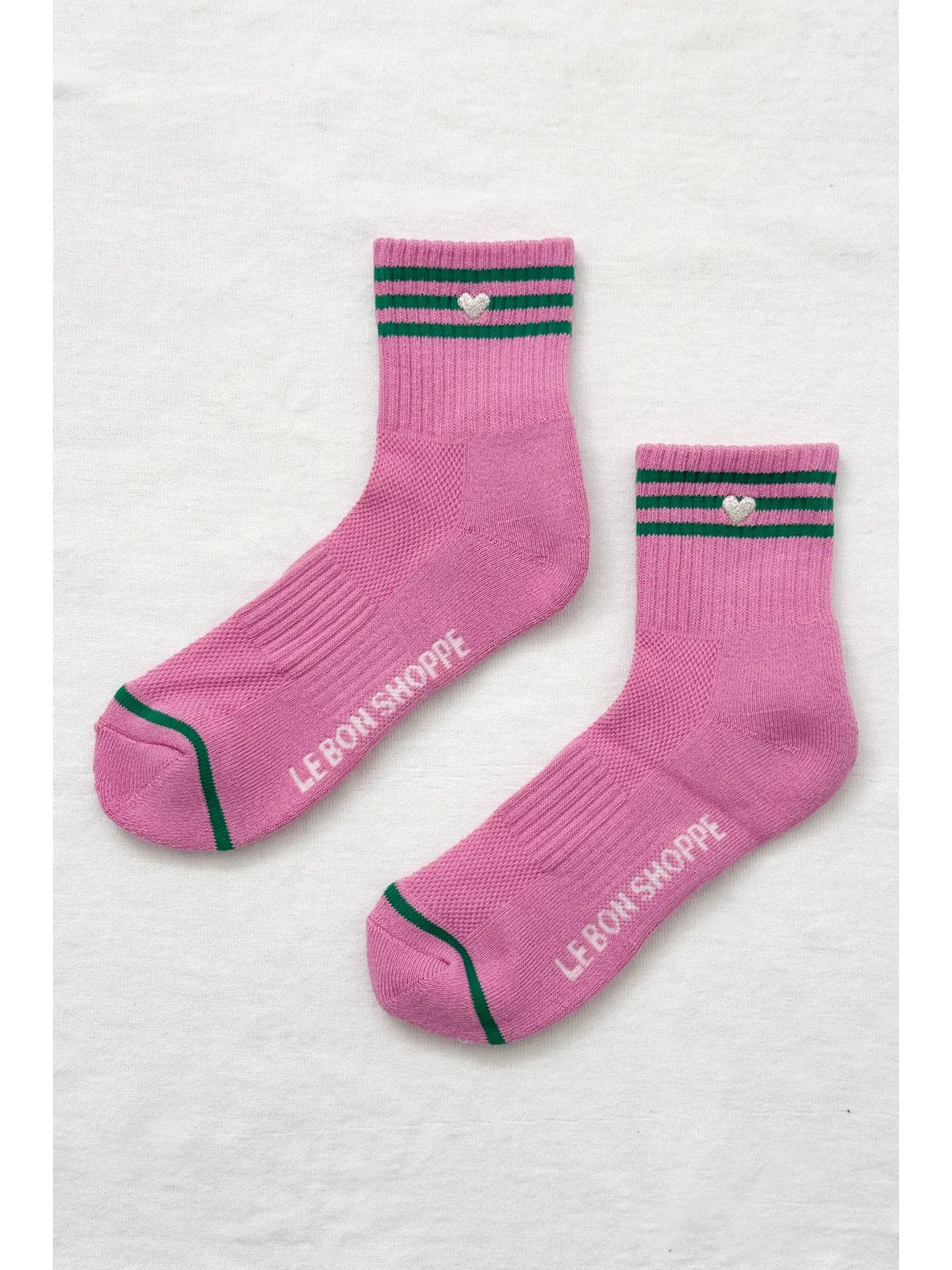 Embroidered Heart Girlfriend Socks