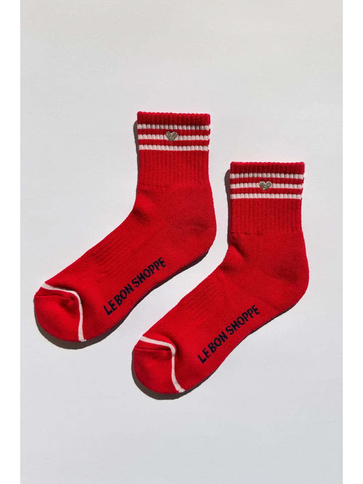 Embroidered Heart Girlfriend Socks