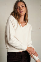 Zuri Reverse Fleece Vneck Sweatshirt
