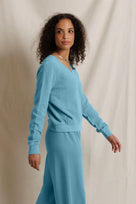 Zuri Reverse Fleece Vneck Sweatshirt